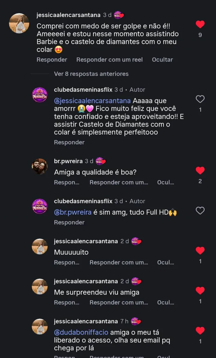 Comentário de cliente: comprei com medo de ser golpe e não é